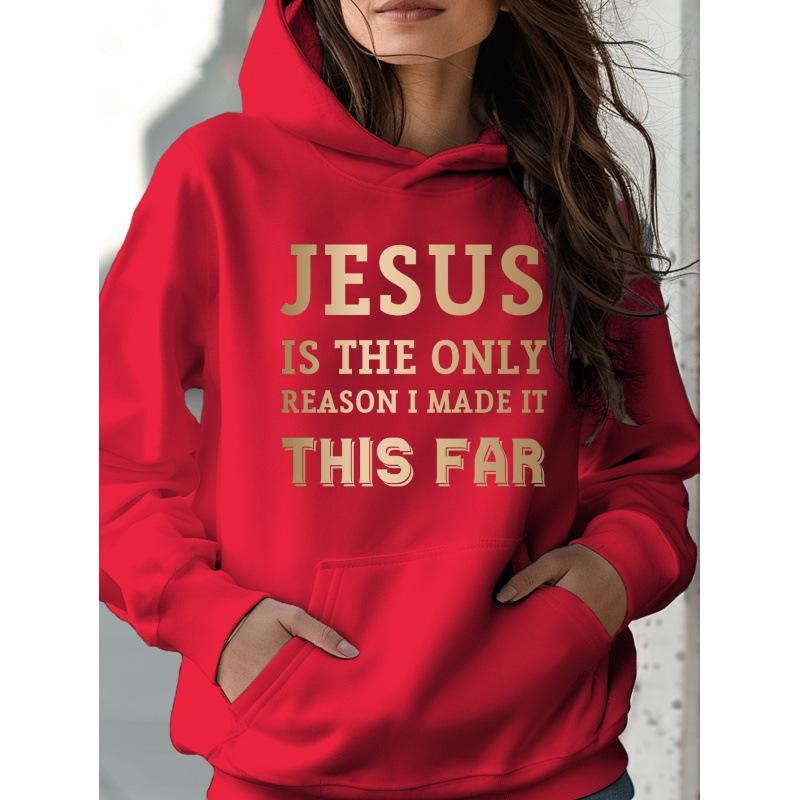 2025 Stylish European Long-Sleeve Letter Print Hoodie for Women - Casual Autumn/Winter Sweatshirt
