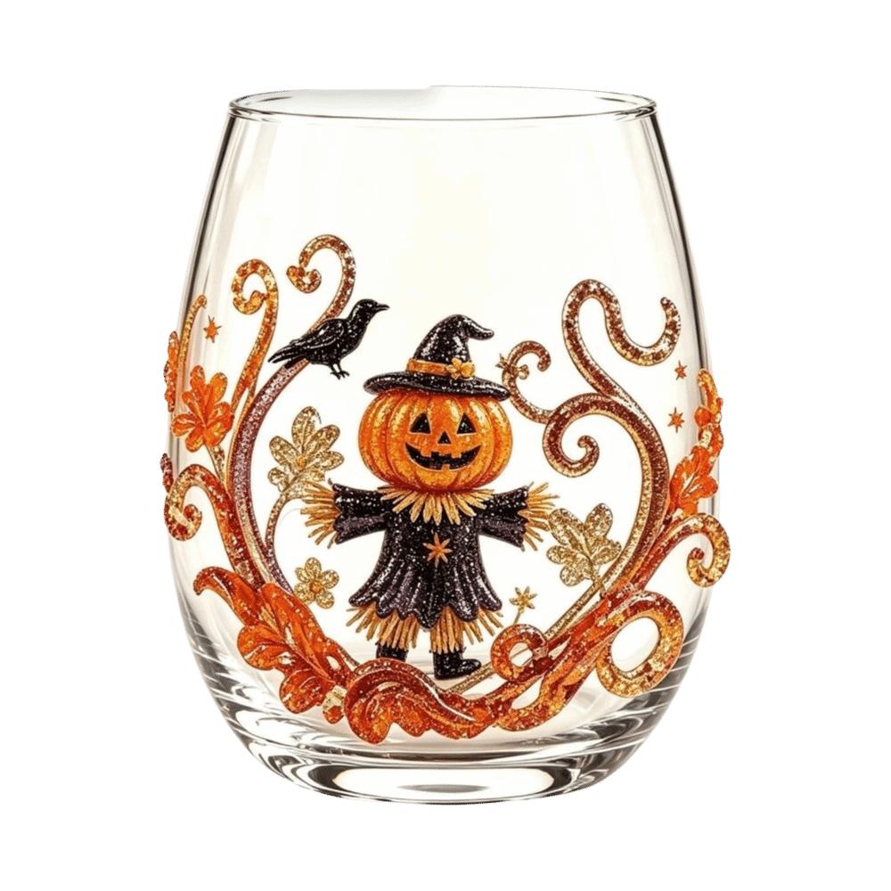 Pumpkin Tentacle Halloween Glass Skull Ghost Drinking Wine Cup Gothic Halloween Art Cup Cocktail