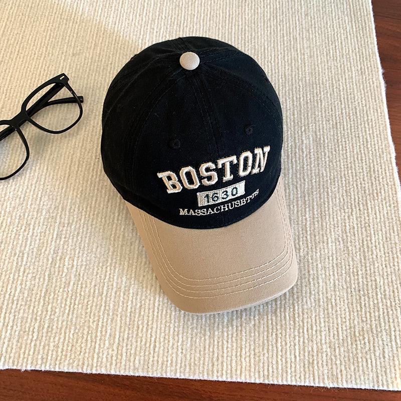 Unisex Distressed Letter Print Baseball Cap,Vintage Color Blocking Dad Hat,Lightweight Adjustable Suitable for Daily Wear,Travel