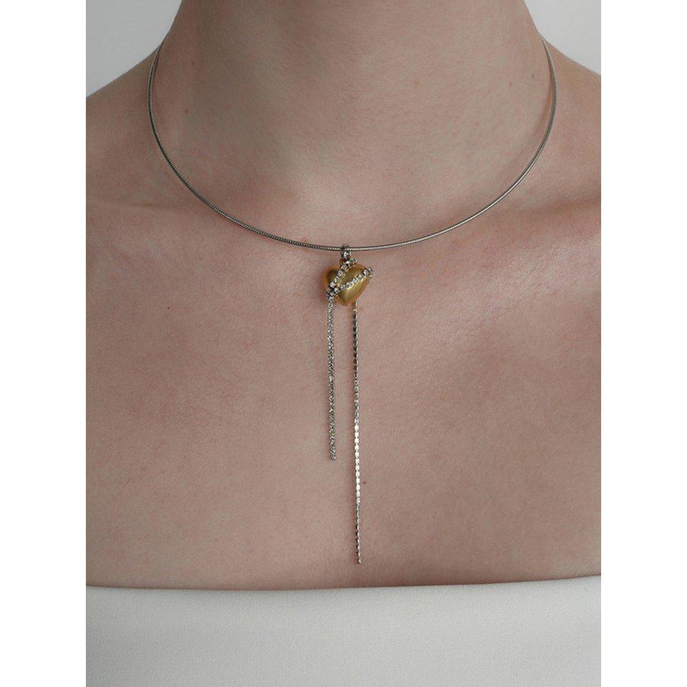 Moonlit Heartstrings Wire Necklace