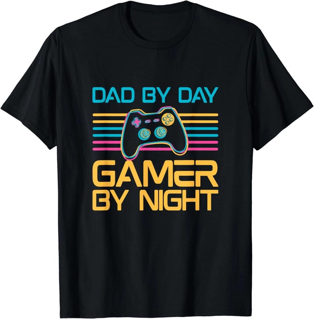 Dad By Day Gamer By Night Video Games Lover Gamer Dad Gift Unisex T-Shirt