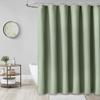 Mildew-proof Plain Waffle Shower Curtain Solid Color Bathroom Partition Curtain  Hotel