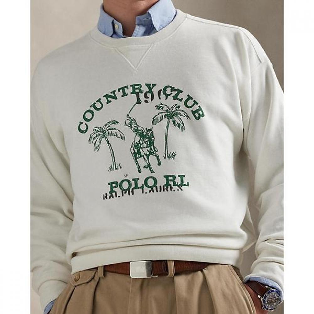 Polo Ralph Lauren Men S Vintage Fit Fleece Graphic SweatShirt