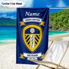 1 Stück Personalisierbares Strandtuch mit Leeds-Wappen, Geeignet für Camping, Reisen, Strandzubehör, Super saugfähig, Familiengeschenk