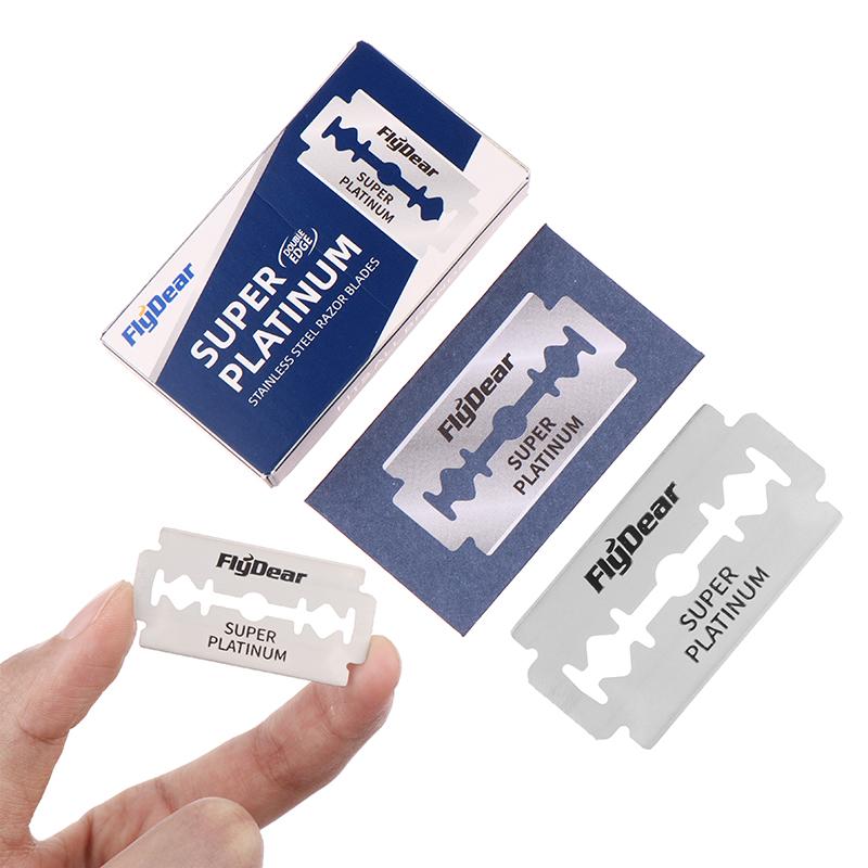 100 Pcs Stainless Steel Razor Blade Old-Ed Manual Double-Sided Razor Blade Hairdressing Barber Shop Tools