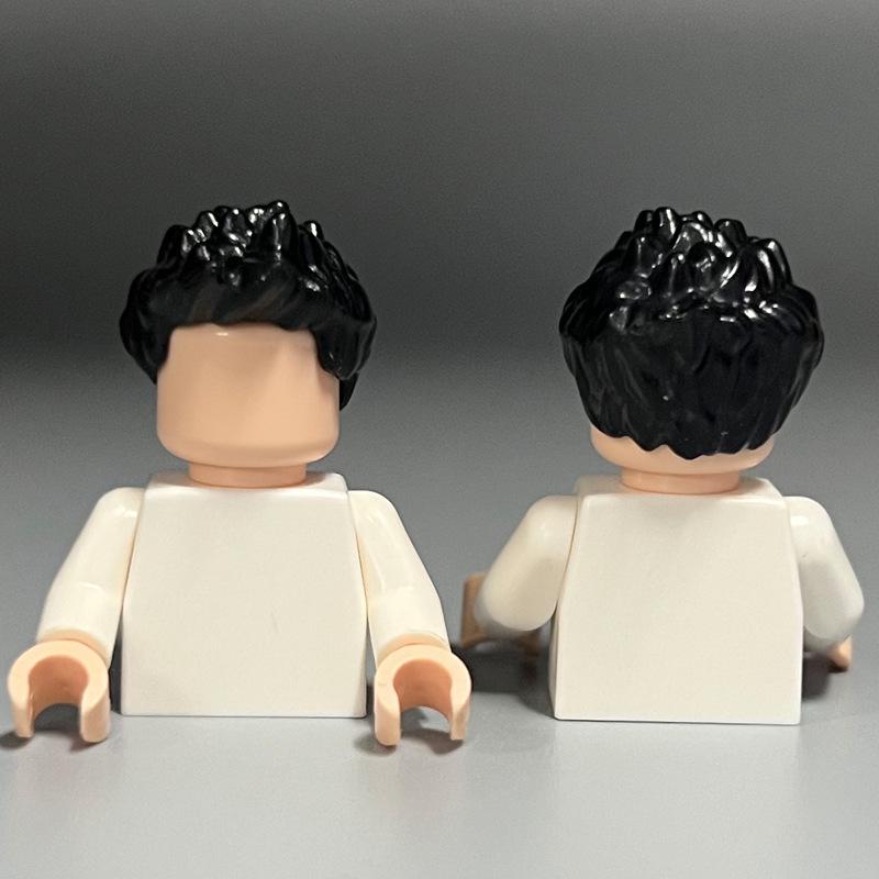 Compatible Lego Boy's Small Particle Hair Building Blocks MOC Parts DIY Assembly Toy Accessories