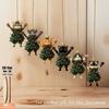 6PCS Wooden Cat Christmas Ornaments – Cute 2D Xmas Tree Hanging Pendants for Holiday Home, Window & Party Decor