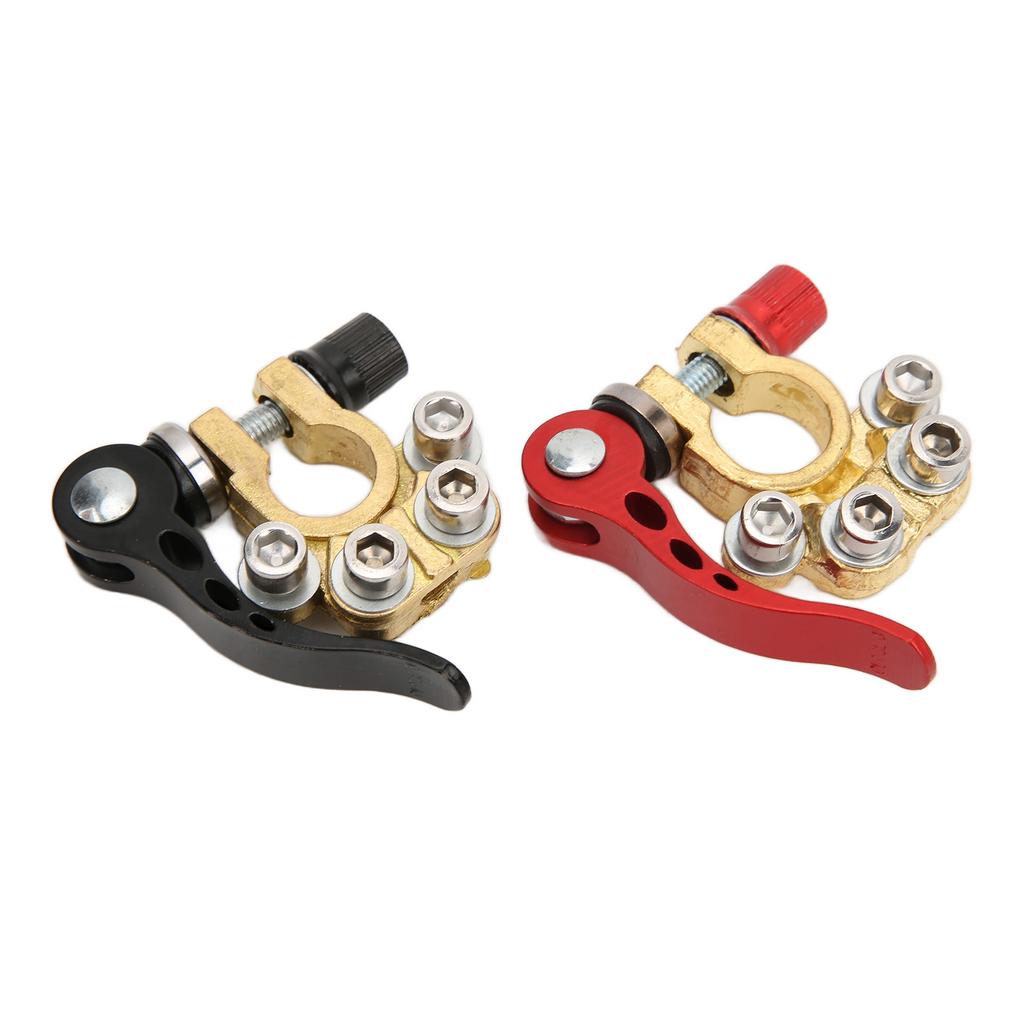 Battery Terminal Connector 4 Way Quick Release Positive Negative Power Switch Top Post Clamp