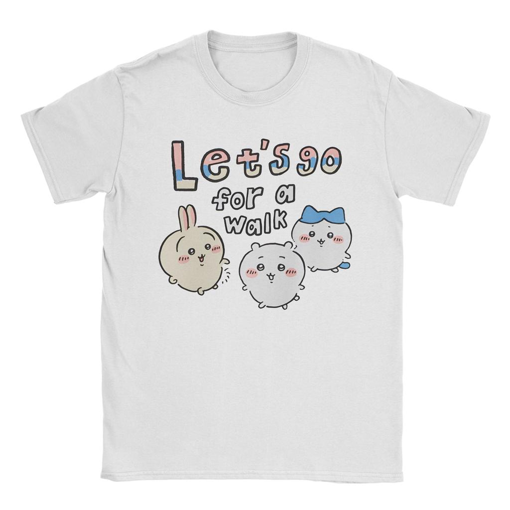 Chiikawa Cute Crime Mugshot Tshirts Men Cotton Tops Shirts Kawaii  Round Neck Short Sleeve