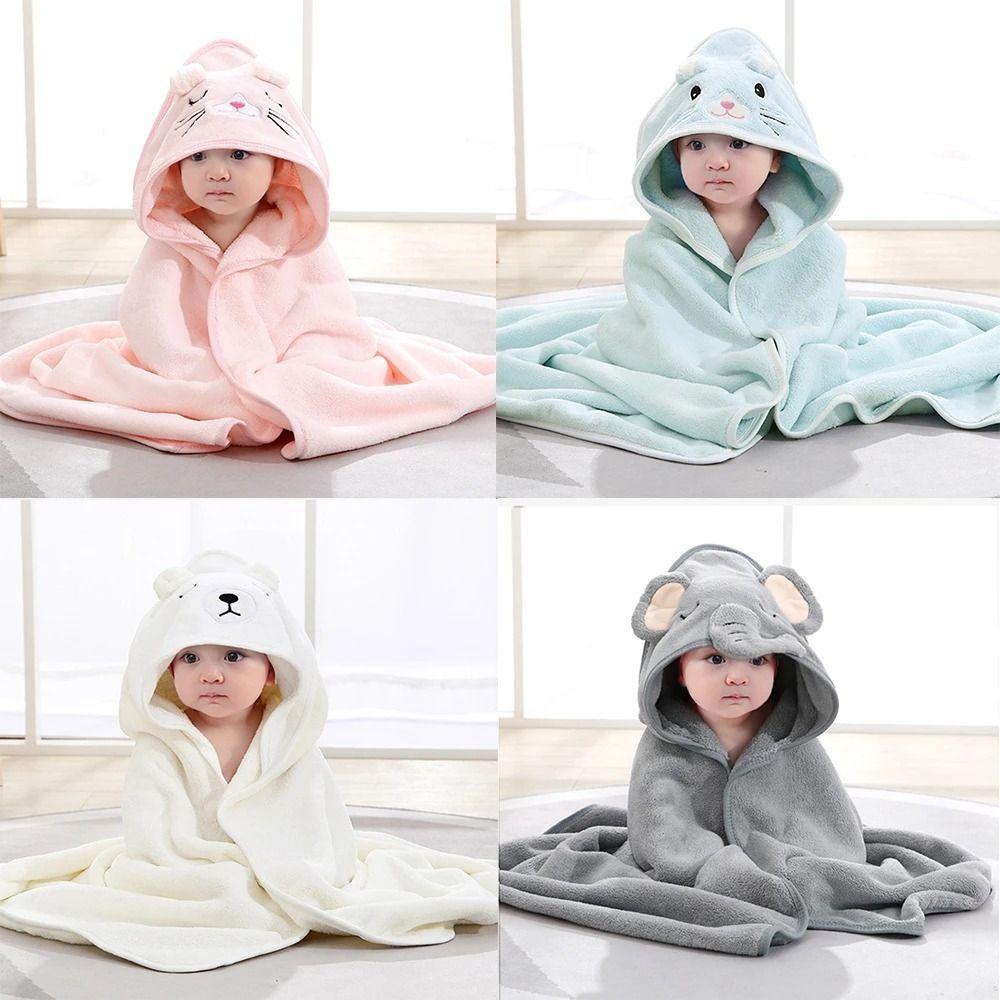 Coral Velvet Newborn Towel 80x80cm Toddler Bathrobe Baby Bath Towels  Toddler Baby