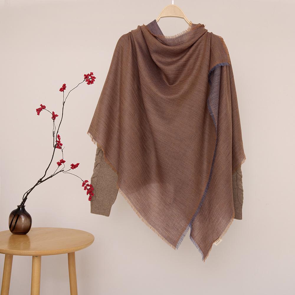 2025 Women's Water-Soluble Wool Satin Double-Sided Winter Scarf & Snood