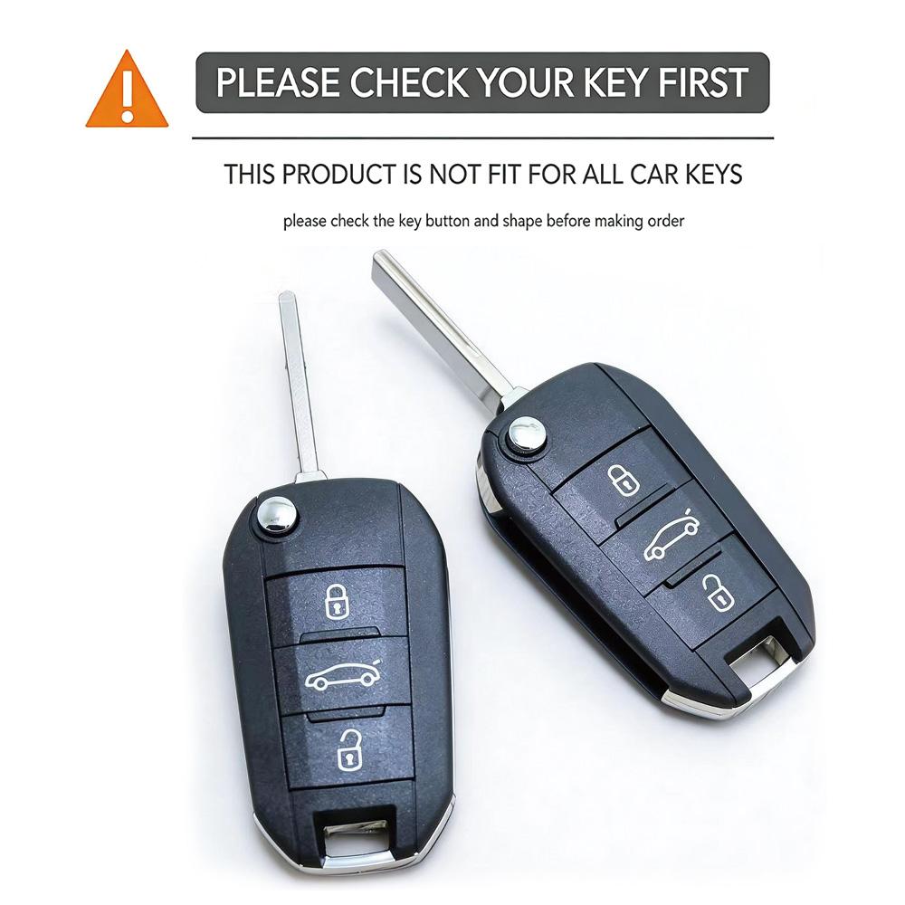 Silicone Car Key Case Cover For Citroen Berlingo 2026 C3 III Aircross C4 C4L C5 C6 C8 Picasso For Peugeot 208 2019 308 Key Cap