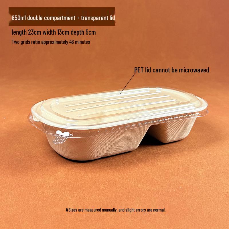 Eco-friendly Three-Compartment Disposable Bento Box – Microwaveable Paper Lunch Container for Salads and Light Meals
