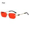 Retro Rimless Sunglasses for Women Men Trendy Frameless Rectangle Sun Glasses Retro Shades Fashion Summer Travel UV400 Eyewear