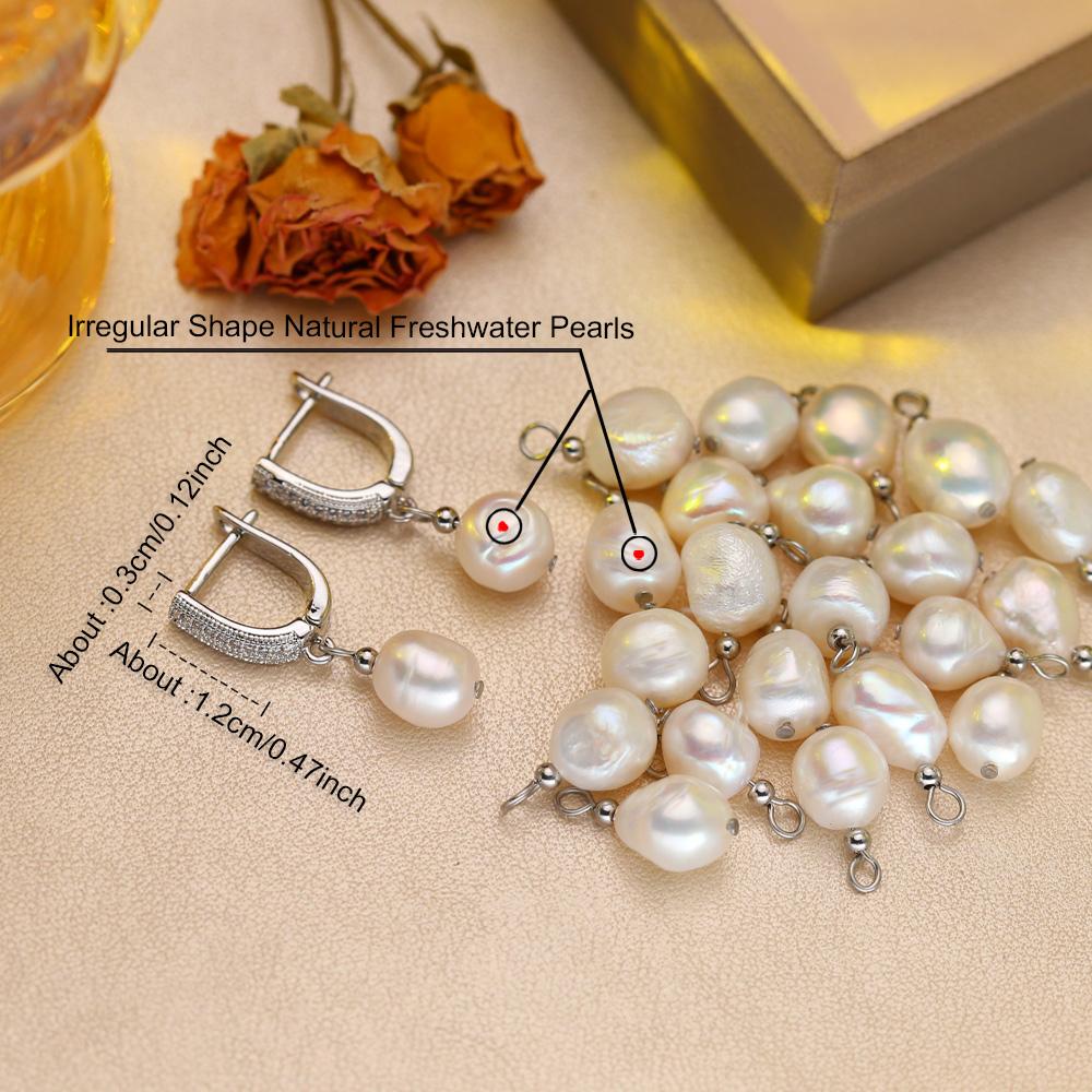 Blatt Mode Barock Süßwasserperle Damenohrringe Zwei Tragemethoden Perle 18K Gold Plated Zirkonia Ohrringe Valentinstag Muttertag Geschenke