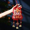 Handmade Chinese Fu Word Wind Chimes Red Lucky Lion Sachet Pendant  Spring Festival