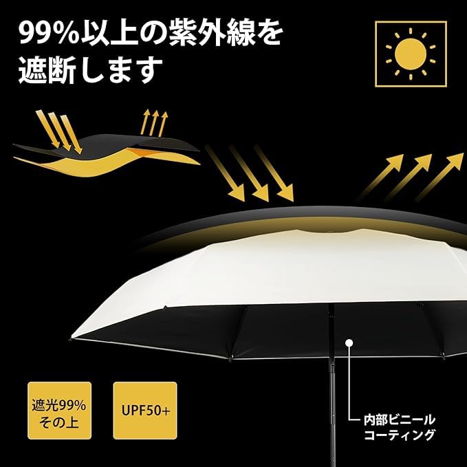 Parasol z ochroną UV, lekki, składany, 6 żeber, kompaktowy, składany parasol z filtrem UV, wygodny do noszenia w słoneczne i deszczowe dni, instrukcja obsługi