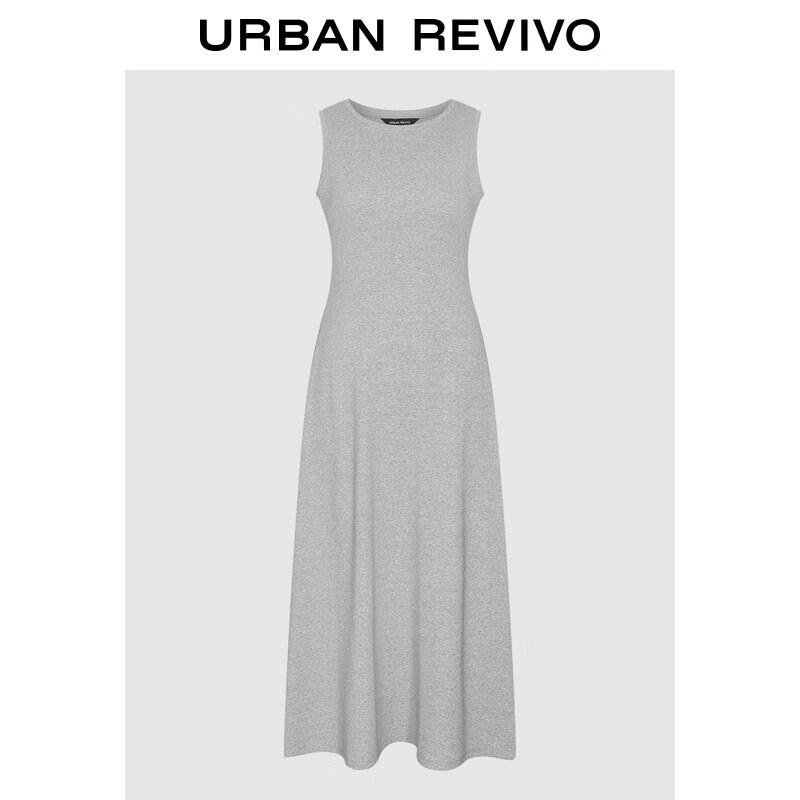 UR2026 Women s Casual Slim Fit Round Neck Dress M
