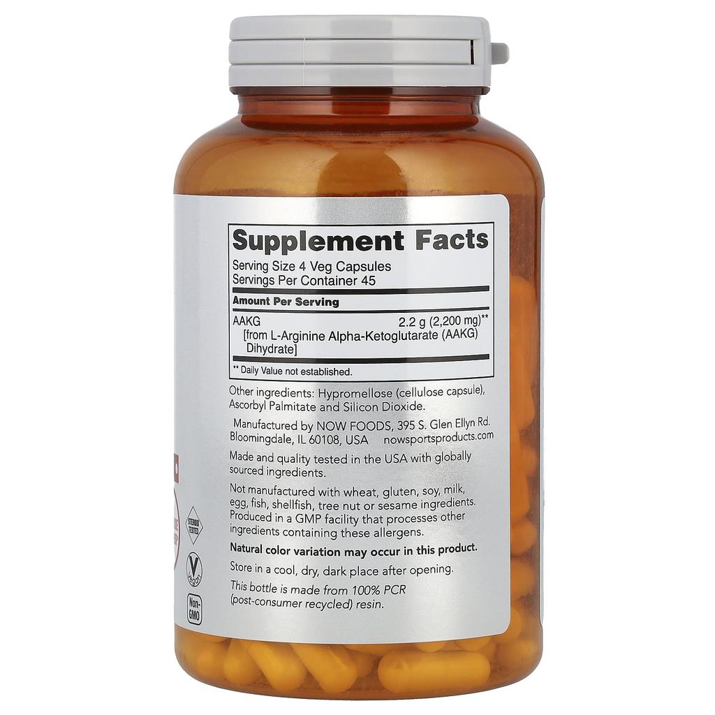 Aakg 2200, 180 Veggie-Kapseln (550 mg pro Kapsel)