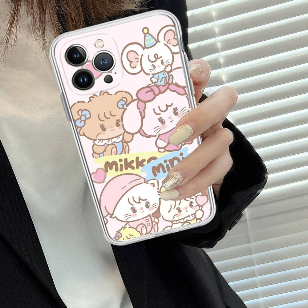 Famous Cute M-Mikko C-Characters For IPhone 17 Air 16 Pro Max 15 14 13 12 11 Plus Phone Case