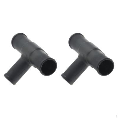 2 Pieces Heater Hose Tee Connector Black for Tayota 2001-2007