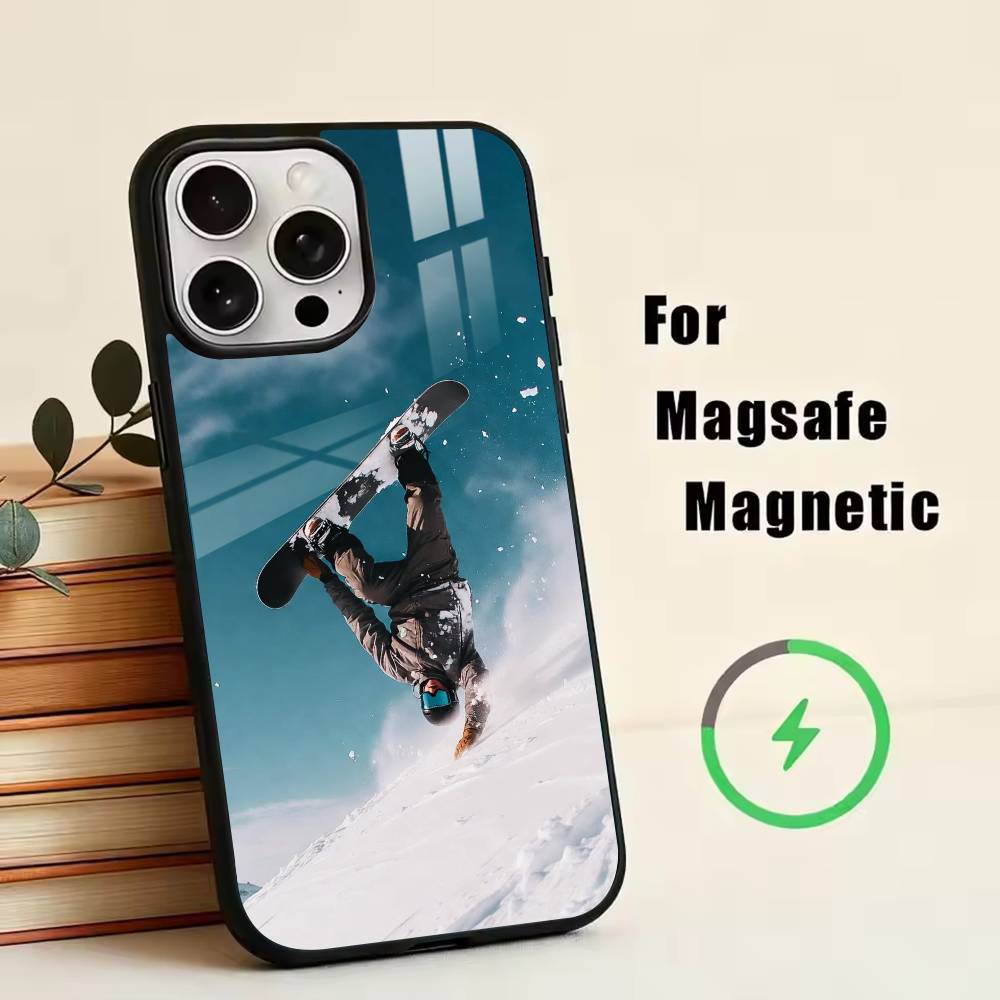 S-Skiing  Phone Case For iPhone17,16,15,14,13,12,11 Plus,Pro Magnetic with Magsafe Wireless Charging