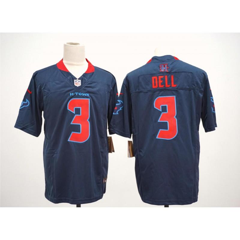 Houston Texans NFL Football Jersey Mens Sportswear Performance Tee Fall Winter Breathable Fan Apparel