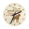 Boston Terrier, American Gentleman - Clock with Dog, Wooden Clock with Engraving, Personalised Clock by