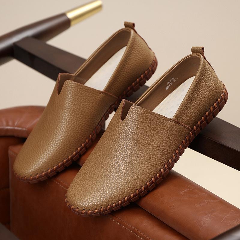 Fashion Men Loafers Fashion Handmade Cow Leather Shoes Moccasins Soft Soled Comfort Driving Shoes for Men Casual Leather Shoe Boat Shoes