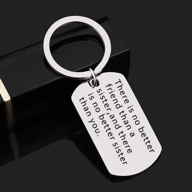 Sister Stainless Steel Keychain - Your Best Companion