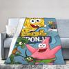 SpongeBob SquarePants Cartoon Blankets Fleece  Lightweight Thin Throw Blanket for Bedroom Sofa Bed Rug