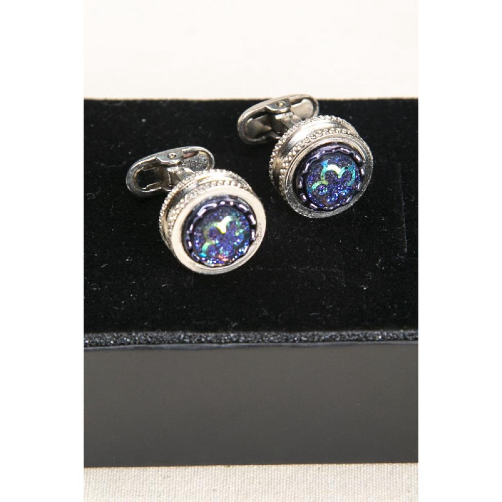 Shiny Blue Stone Cufflinks