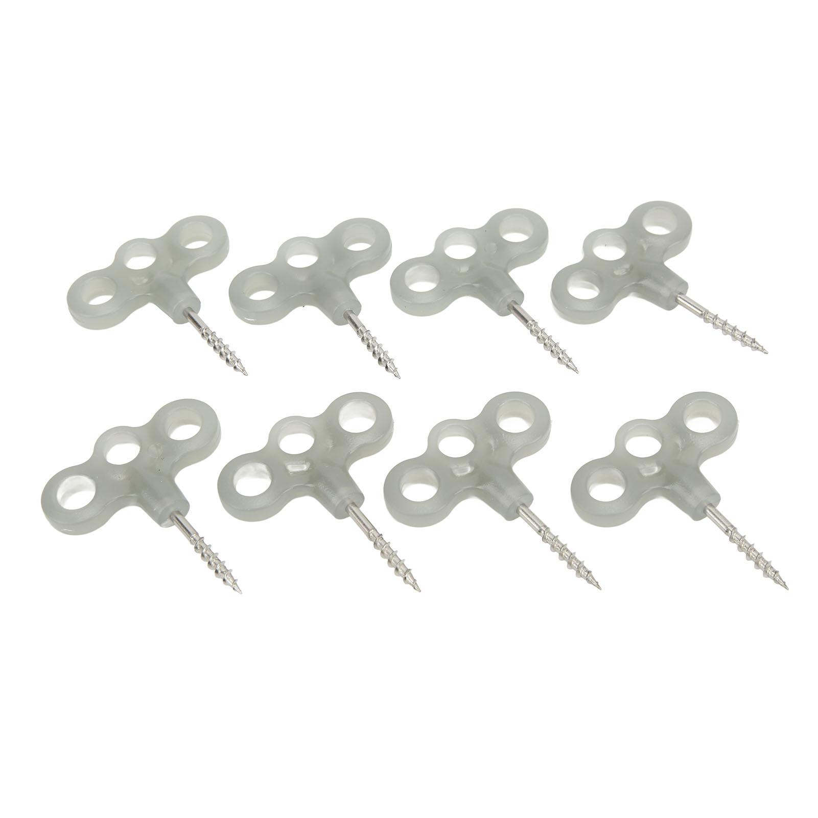 

8pcs Spiral Spike Stainless Steel Threaded Nail Night Vision 30mm for Camping Hiking