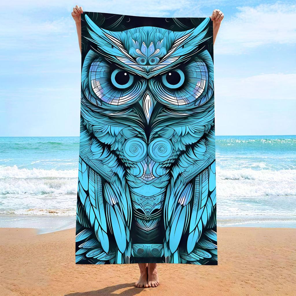 Anker gestreiftes nautisches Strandtuch Mikrofaser Schnelltrocknend Saugfähig Leicht Blaues Handtuch für Strand Pool Urlaub Reisen