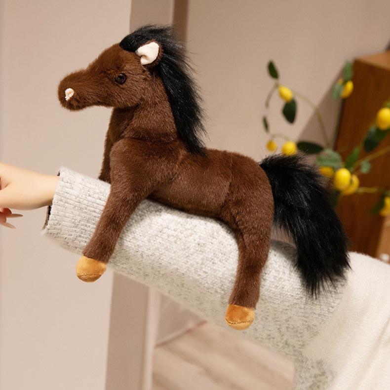 New Simulated Horse Plush Toy Pony Doll Home Decoration Zoo Event Gift Children's Doll