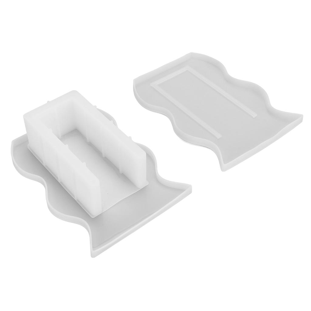 Cheap Vase Resin Casting Mold Silicone Reusable DIY Wave Shape Soft