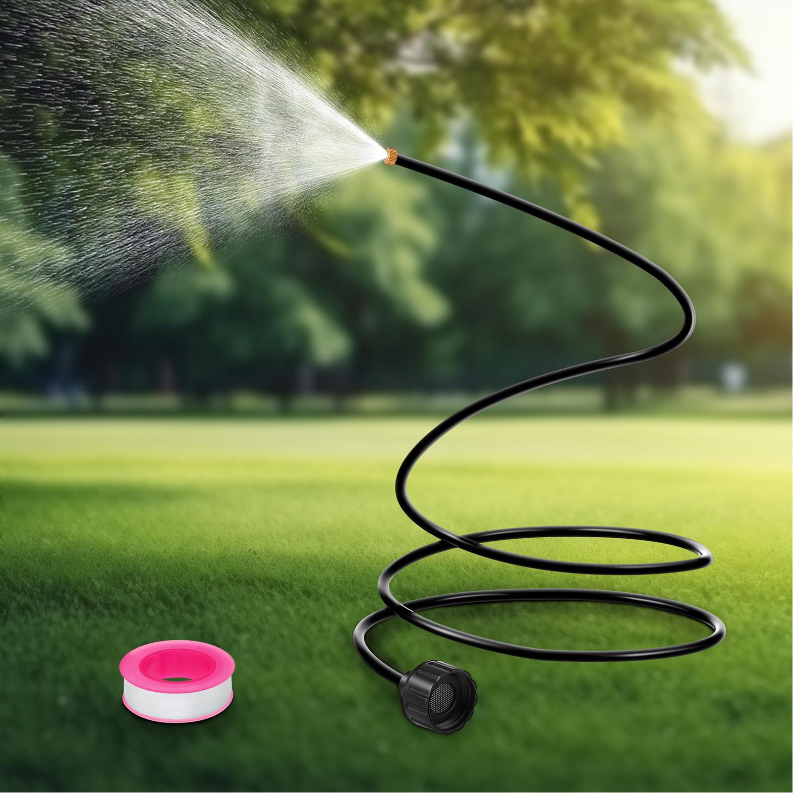 

Outside Patio Hose Misters 1.5M Adjustable Standing Mister Portable Misters Cooling System Flexible Misting Garden Sprinklers