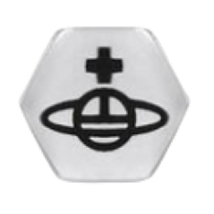 Vivienne Westwood Women's Silver Adel Cool Spiral Design Saturn Engraved Single Brass Earring Men Earrings 6201035C-02P107