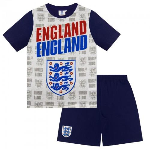 England FA Boys Three Lions Short Pyjama Set