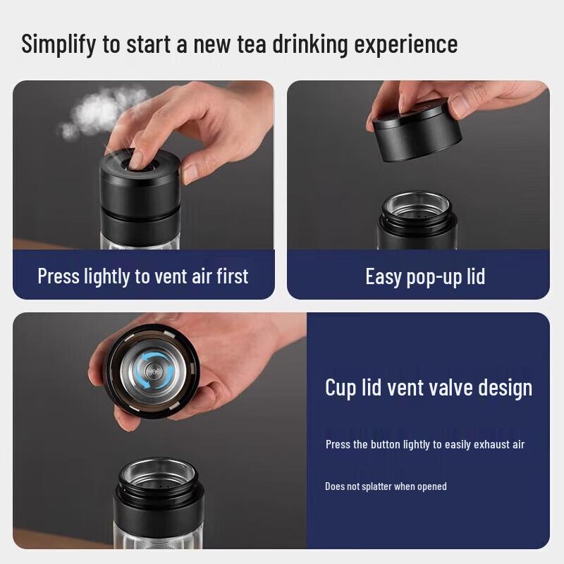 FUGUANG 300ml High Borosilicate Tea Infuser Bottle