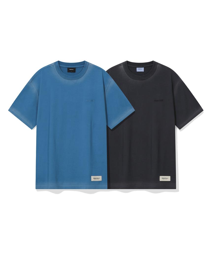 BEENTRILL Vintage Essential Dyed Short Sleeve T-Shirt (Sky Blue)