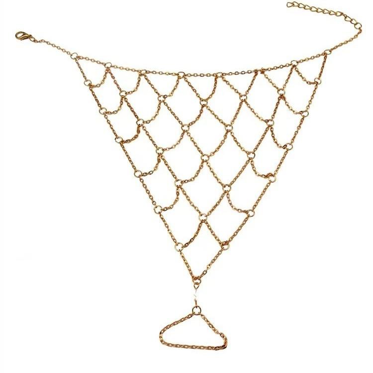Gezeiten Fußkettchen Damen Mehrschichtiges Fransen-Fußkettchen Retro Beinkette Schmuck Sexy Exotisch Cos Fußkette Gold