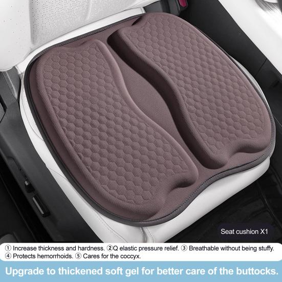 Gel Car Seat Cushion, Breathable Cooling Seat Cushions for Cars, Non-Slip & Comfortable Automotive Front Seats Cushion Pad for Driver, Chair