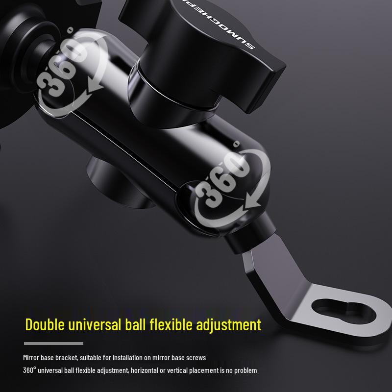 Universal Electric Vehicle Phone Navigation & USB Charging Holder (12-150V) for Motorcycles, Bicycles, and Cars