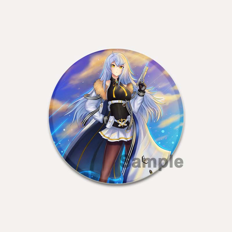 32/44/58mm Pop Anime Game Counter Side Brooches On Backpack Cartoon Figure Lapel Pins Alloy Round Cartoon Badge Gifts Jewelry Accessory