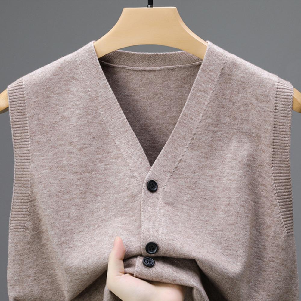 Veste fără mâneci pentru bărbați, cu un singur nasture, tricotate, vestă masculină, pulover, pulovere, rupas masculinas