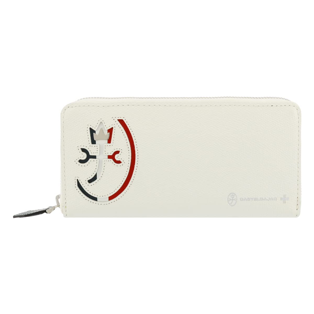 

Long Wallet Round Zipper Genuine Leather Carnet 032615 Cowhide Leather White [Castelbajac] Men s [31]
