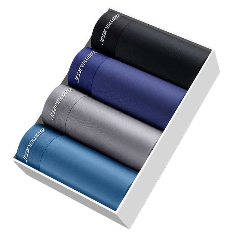 

JEANSWEST Men s Ice Silk 4-Pack Boxer Briefs 4XL