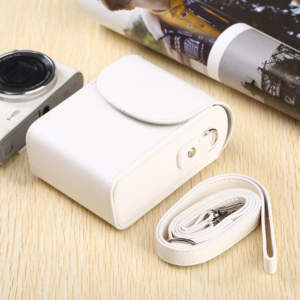 

PU Leather Camera Storage Bag Waterproof Lens Pouch Camera Bag for RX100 HX90 HX50 Camera белый