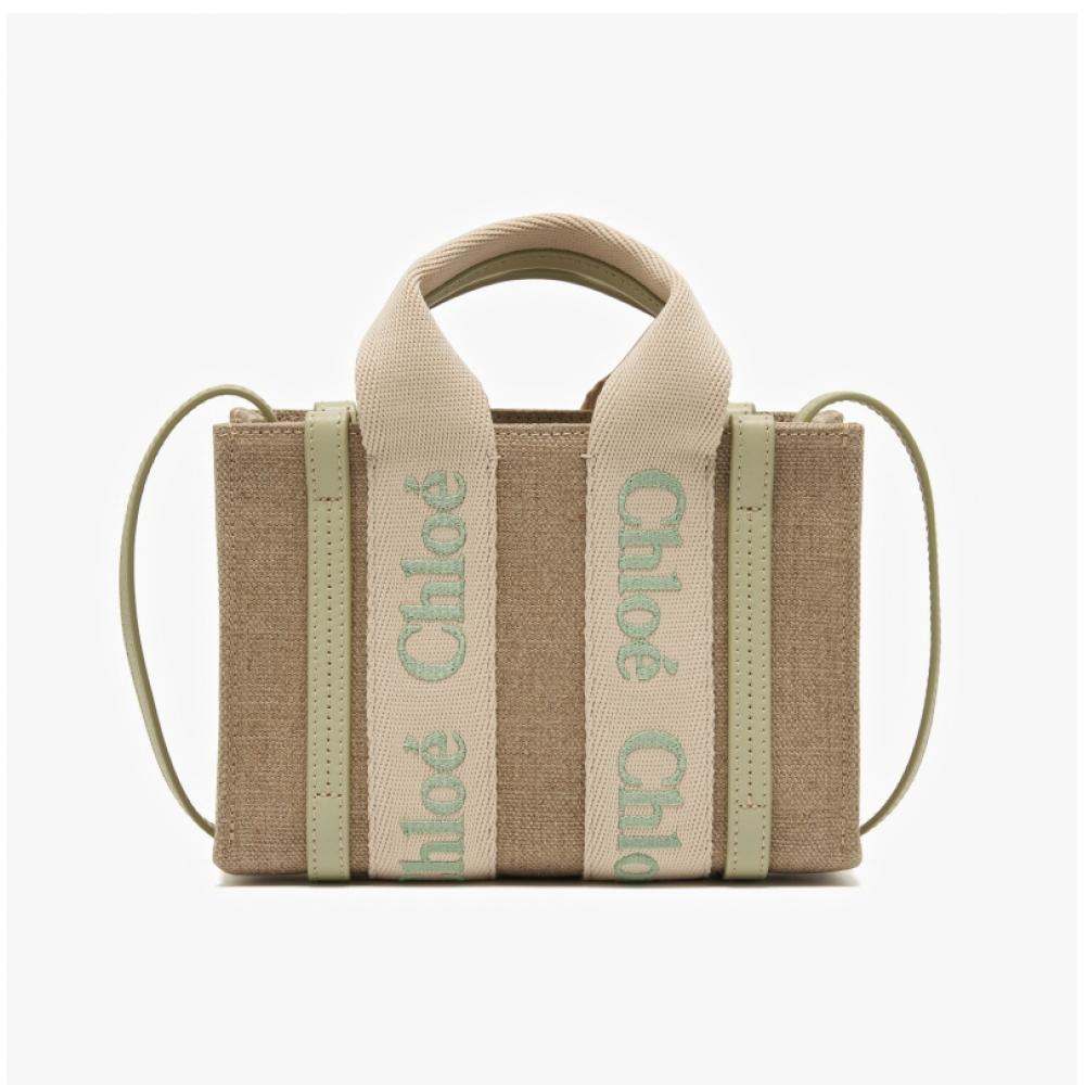 Chloe Chc24up237l17 38a Woody Mini Top Handle Tote